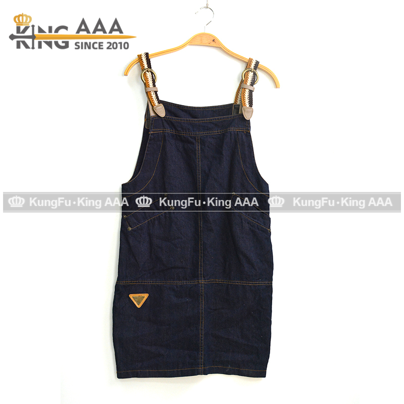 Used Denim Pinafore Dress Pre-owned Denim Pinafore Dress